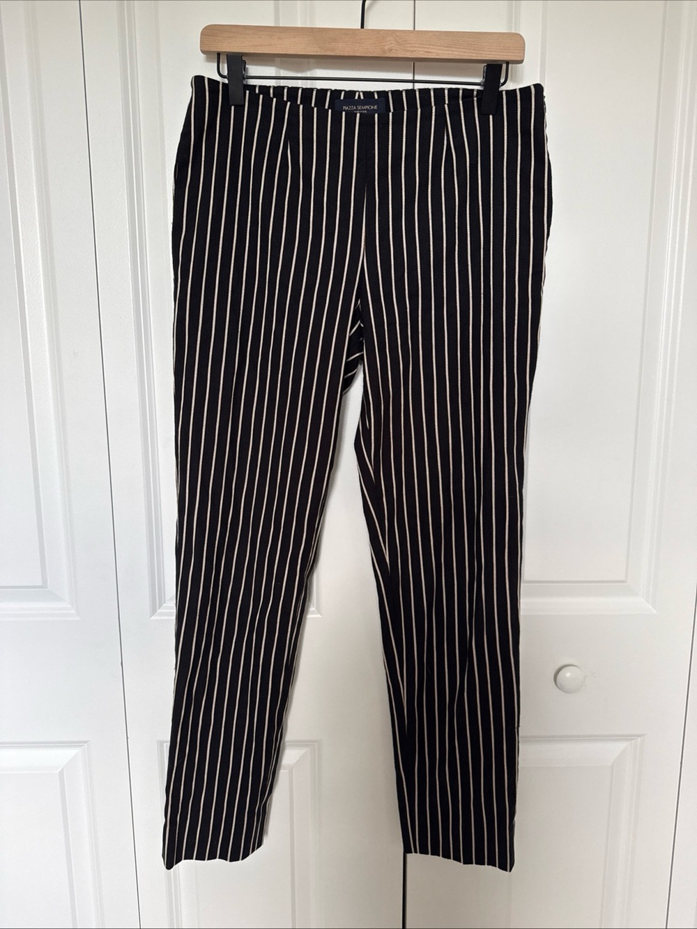 Piazza Sempione Emanuela Trousers Striped Size 44 8-10 US